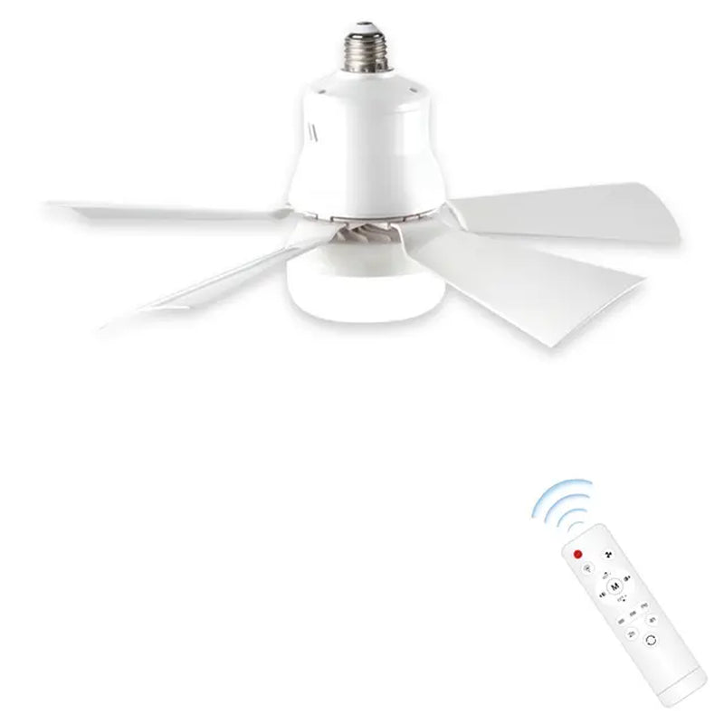 30W Ceiling Fan Light E27 Base Silent Electric Fan Lamp with Remote Control Dimming Ceiling Fan Light for Living Room Bedroom