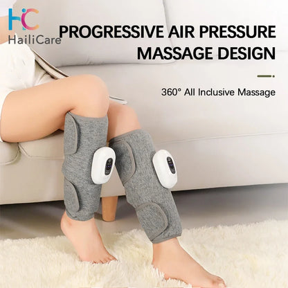Electric Leg Massager Wireless Rechargeable Air Compression Leg Calf Massage for Pain Relief Relax Leg Muscles 360° Air Pressure