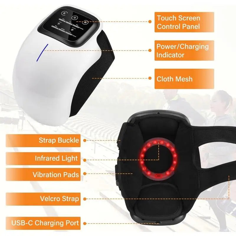 Infrared Vibration Knee Massager for Pain Relief and Swelling